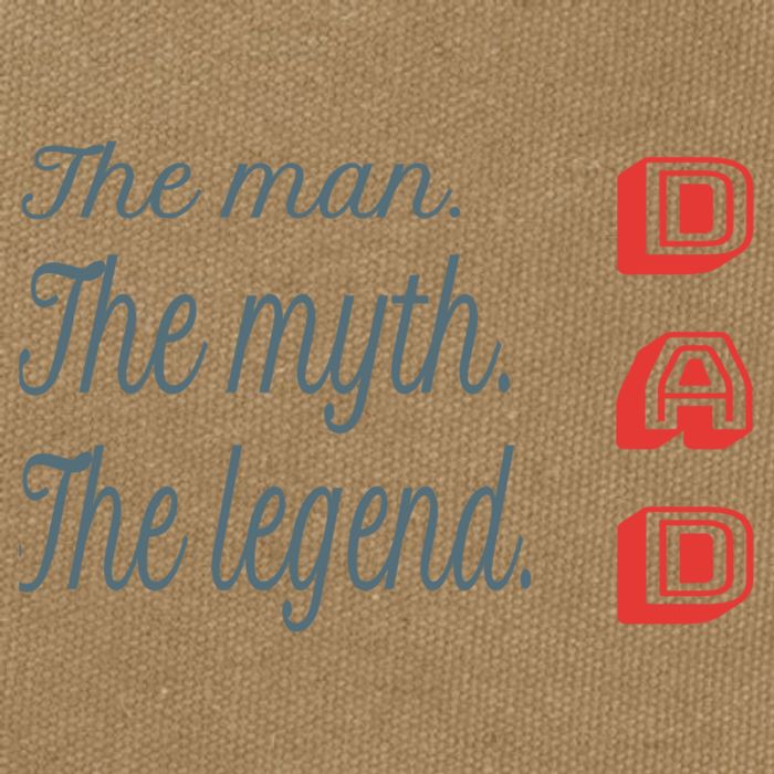 Dad The Myth Legend Dad Father Gift Cotton Canvas Backpack