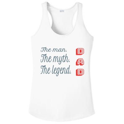 Dad The Myth Legend Dad Father Gift Ladies PosiCharge Competitor Racerback Tank