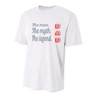 Dad The Myth Legend Dad Father Gift Youth Performance Sprint T-Shirt