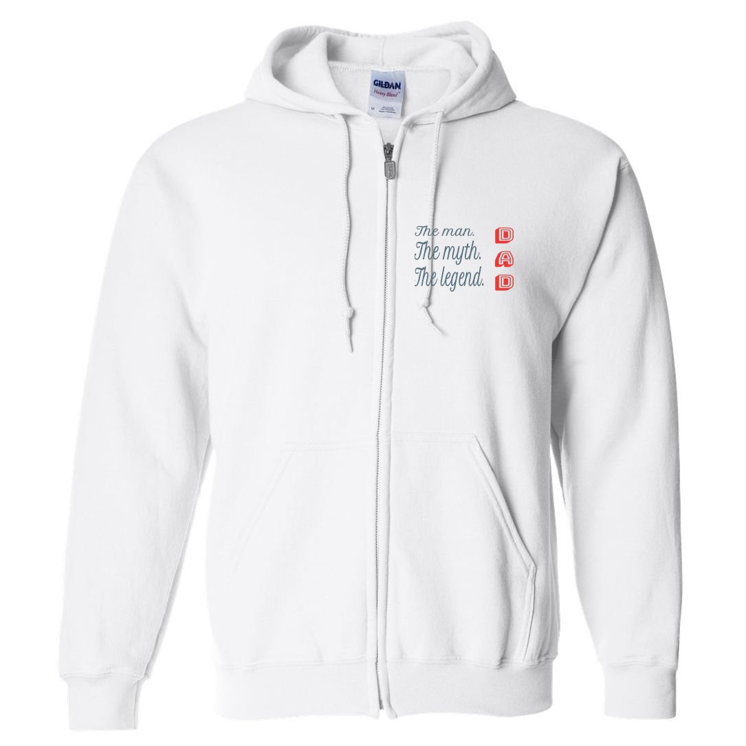 Dad The Myth Legend Dad Father Gift Full Zip Hoodie