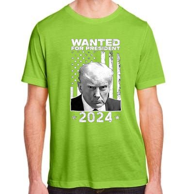 Donald Trump Mug Shot Wanted For U.S. President 2024 Adult ChromaSoft Performance T-Shirt