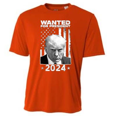 Donald Trump Mug Shot Wanted For U.S. President 2024 Cooling Performance Crew T-Shirt