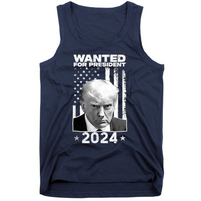 Donald Trump Mug Shot Wanted For U.S. President 2024 Tank Top