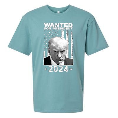 Donald Trump Mug Shot Wanted For U.S. President 2024 Sueded Cloud Jersey T-Shirt