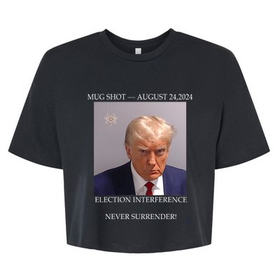 Donald Trump Mug Shot August 24 2024 Election Interference Bella+Canvas Jersey Crop Tee