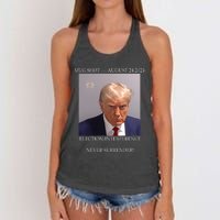 Donald Trump Mug Shot August 24 2024 Election Interference Women's Knotted Racerback Tank