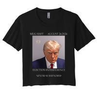 Donald Trump Mug Shot August 24 2024 Election Interference Women's Crop Top Tee