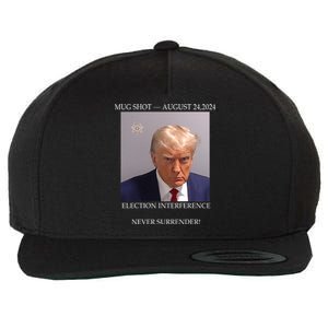 Donald Trump Mug Shot August 24 2024 Election Interference Wool Snapback Cap