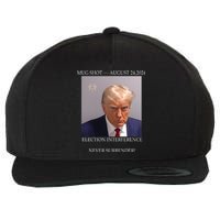 Donald Trump Mug Shot August 24 2024 Election Interference Wool Snapback Cap