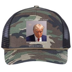 Donald Trump Mug Shot August 24 2024 Election Interference Retro Rope Trucker Hat Cap