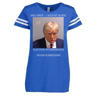 Donald Trump Mug Shot August 24 2024 Election Interference Enza Ladies Jersey Football T-Shirt