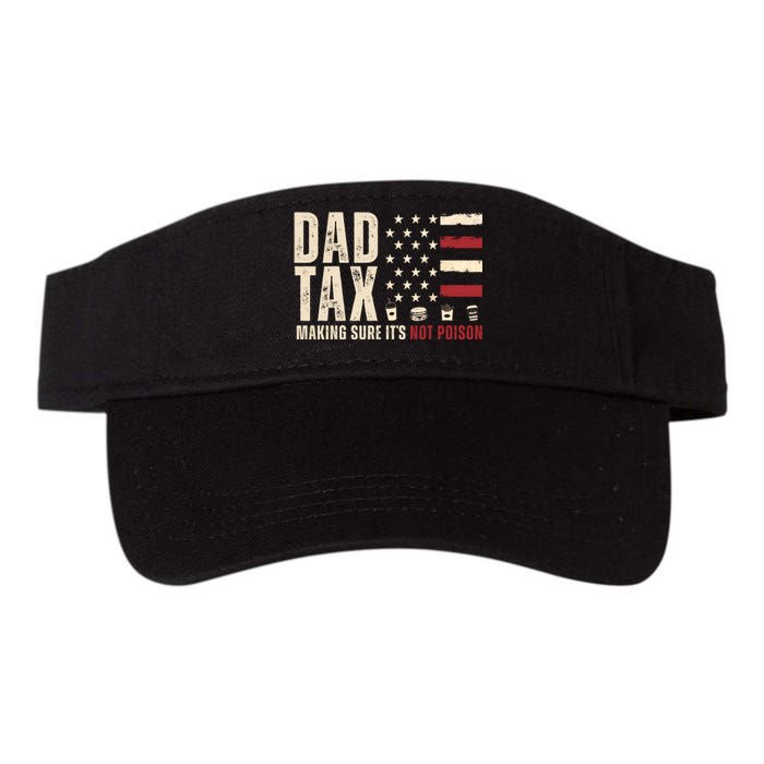 Dad Tax Making Sure ItS Not Poison Usa Flag Valucap Bio-Washed Visor