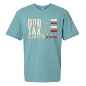 Dad Tax Making Sure ItS Not Poison Usa Flag Sueded Cloud Jersey T-Shirt