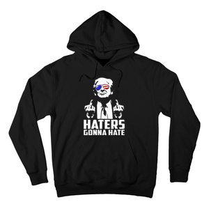 Donald Trump Middle Finger Funny Haters Gonna Hate President Hoodie