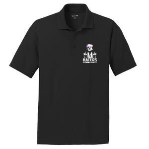 Donald Trump Middle Finger Funny Haters Gonna Hate President PosiCharge RacerMesh Polo