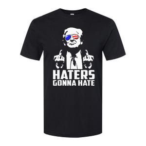 Donald Trump Middle Finger Funny Haters Gonna Hate President Softstyle CVC T-Shirt