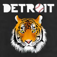 Distressed Tiger Mascot Cool Detroit Tiger Design 7 Panel Mesh Trucker Snapback Hat