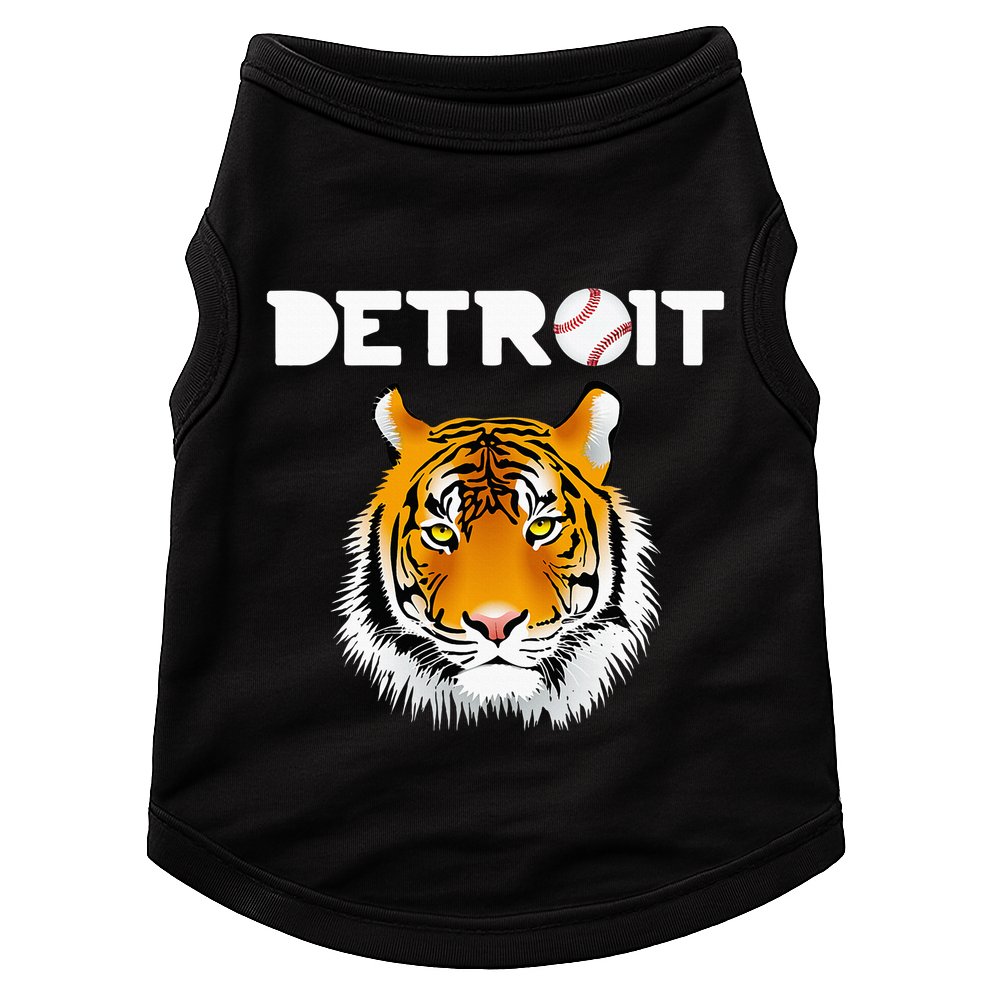Distressed Tiger Mascot Cool Detroit Tiger Design Doggie Tank
