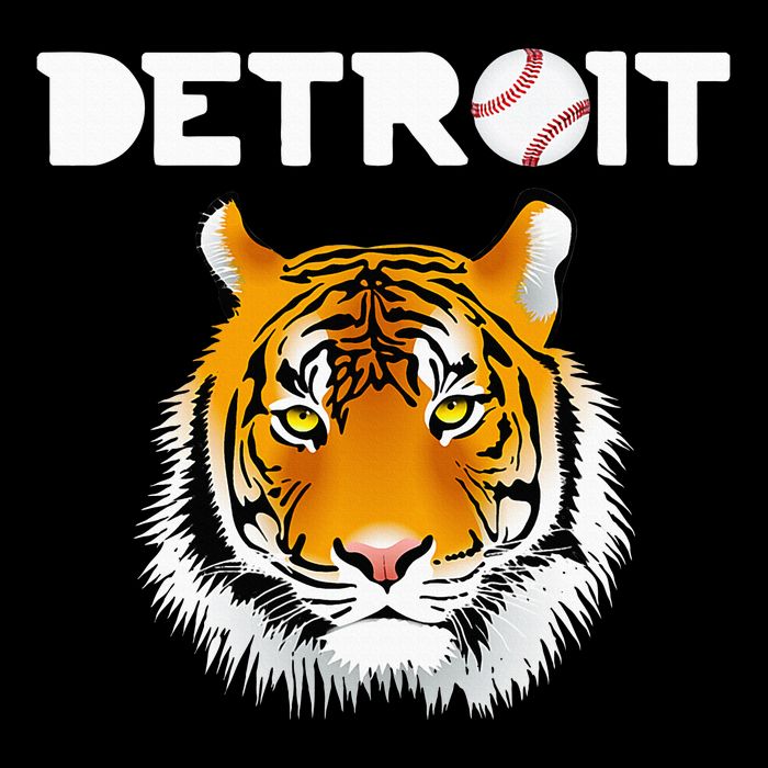 Distressed Tiger Mascot Cool Detroit Tiger Design Cooling Performance Crew T-Shirt