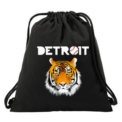 Distressed Tiger Mascot Cool Detroit Tiger Design Drawstring Bag
