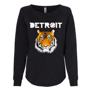 Distressed Tiger Mascot Cool Detroit Tiger Design Womens California Wash Sweatshirt