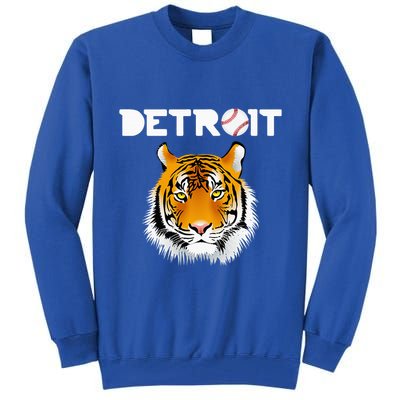 Distressed Tiger Mascot Cool Detroit Tiger Design Tall Sweatshirt