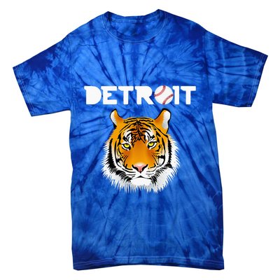 Distressed Tiger Mascot Cool Detroit Tiger Design Tie-Dye T-Shirt