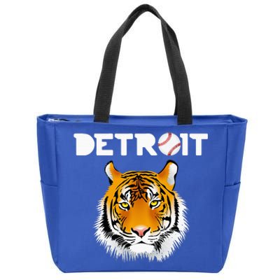 Distressed Tiger Mascot Cool Detroit Tiger Design Zip Tote Bag