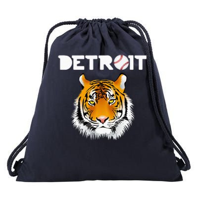 Distressed Tiger Mascot Cool Detroit Tiger Design Drawstring Bag