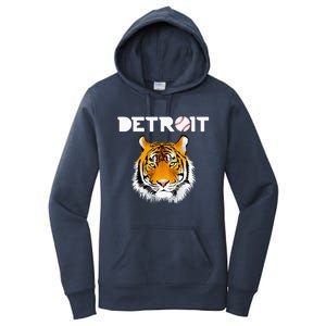 Distressed Tiger Mascot Cool Detroit Tiger Design Women's Pullover Hoodie