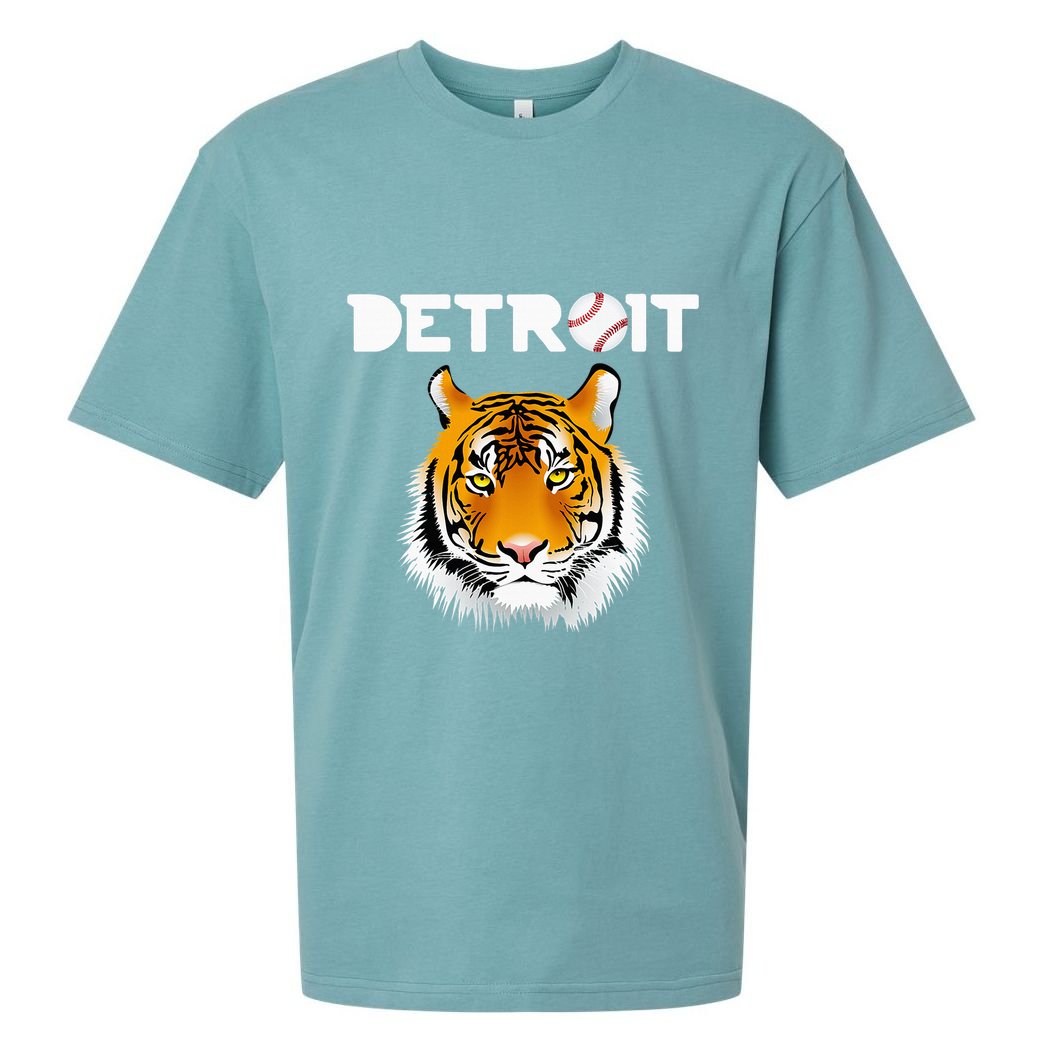 Distressed Tiger Mascot Cool Detroit Tiger Design Sueded Cloud Jersey T-Shirt