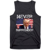 Donald Trump Mug Shot Never Surrender 2024 Tank Top