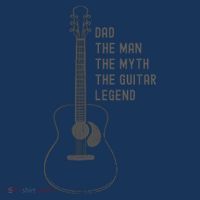 Dad The Man The Myth The Guitar Legend Guitar Dad 7 Panel Mesh Trucker Snapback Hat