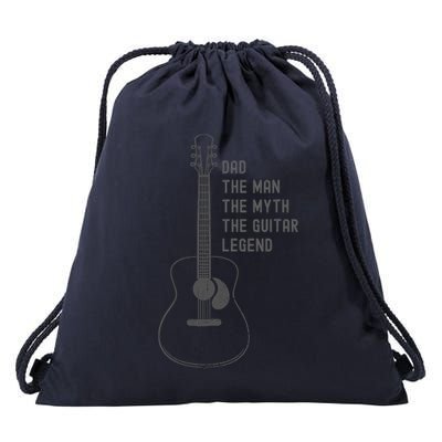 Dad The Man The Myth The Guitar Legend Guitar Dad Drawstring Bag
