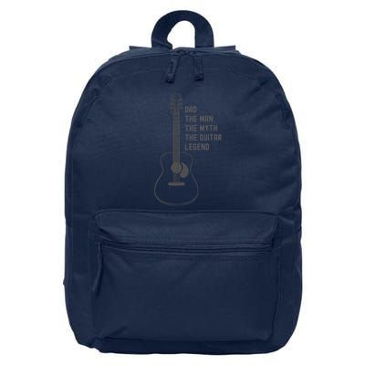 Dad The Man The Myth The Guitar Legend Guitar Dad 16 in Basic Backpack