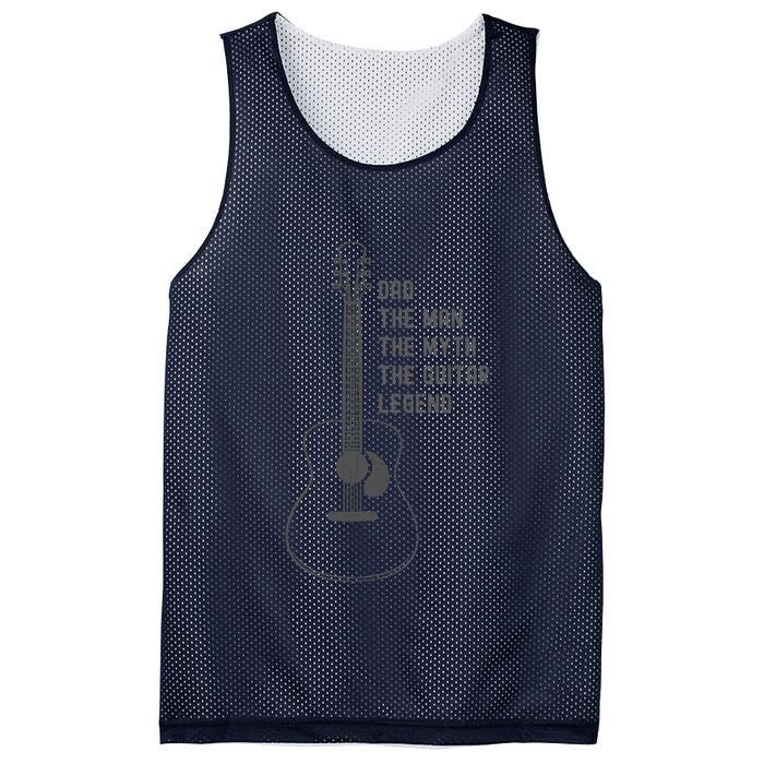 Dad The Man The Myth The Guitar Legend Guitar Dad Mesh Reversible Basketball Jersey Tank