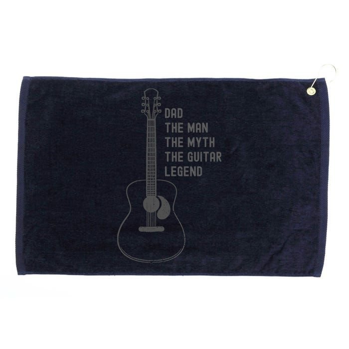 Dad The Man The Myth The Guitar Legend Guitar Dad Grommeted Golf Towel