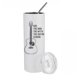 Dad The Man The Myth The Guitar Legend Guitar Dad Stainless Steel Tumbler