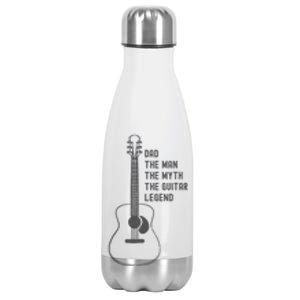 Dad The Man The Myth The Guitar Legend Guitar Dad Stainless Steel Insulated Water Bottle