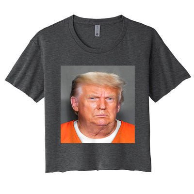 Donald Trump Mug Shot Women's Crop Top Tee