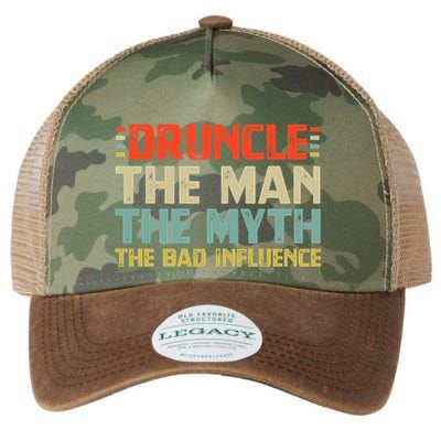 Druncle The Man The Myth The Bad Influence Legacy Tie Dye Trucker Hat