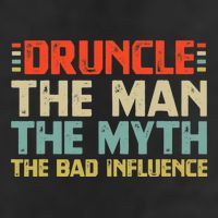Druncle The Man The Myth The Bad Influence Crop Fleece Hoodie