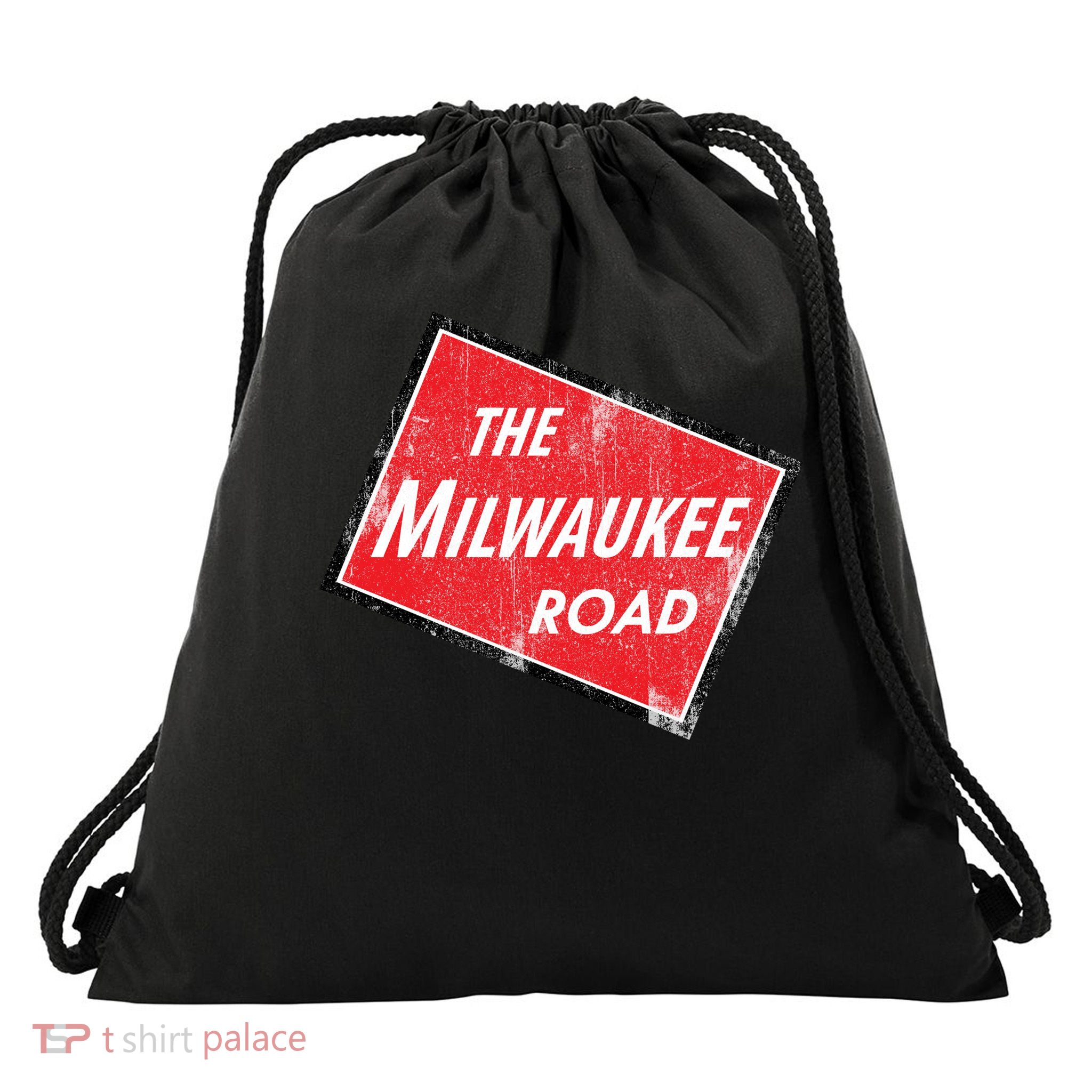 Defunct The Milwaukee Road Rustic Style Drawstring Bag