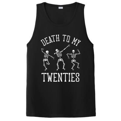 Death To My Twenties 20s Funny 30th Birthday Skeletons PosiCharge Competitor Tank