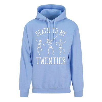 Death To My Twenties 20s Funny 30th Birthday Skeletons Unisex Surf Hoodie