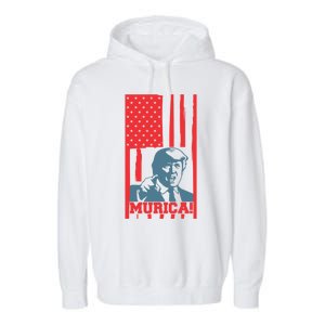 Donald Trump Merica Gift Garment-Dyed Fleece Hoodie