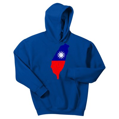 Distressed Taiwan Map Flag Support For Taiwan I Love Taiwan Gift Kids Hoodie