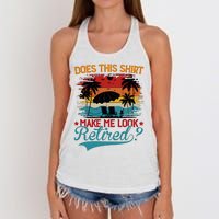 Does This Make Me Look Retired Women's Knotted Racerback Tank