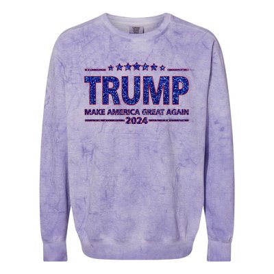 Donald Trump Make America Great Again 2024 Colorblast Crewneck Sweatshirt