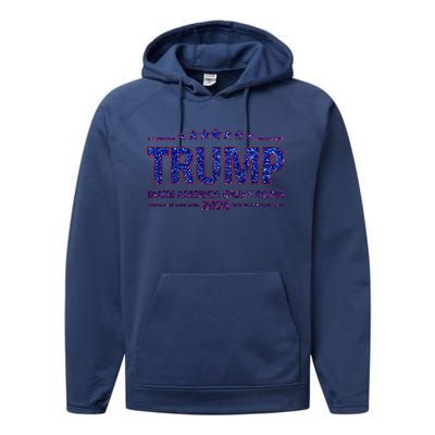 Donald Trump Make America Great Again 2024 Performance Fleece Hoodie